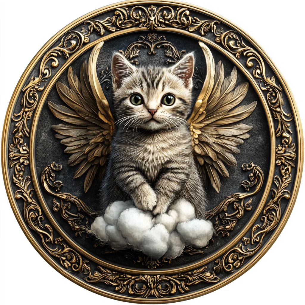 Klassieke Tabby Aluminium Huisdierversieringen-Op Maat Gemaakte Ronde Decoratieve Schilderijen, Ideale Kerst-En Halloween-Cadeaus