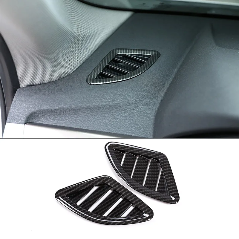 For BMW X1 X2 F47 F48 2016-2019 ABS Carbon fiber Chrome Dashboard AC Outlet Vent Cover Trim For BMW X2 f47 2018 Car Accessory