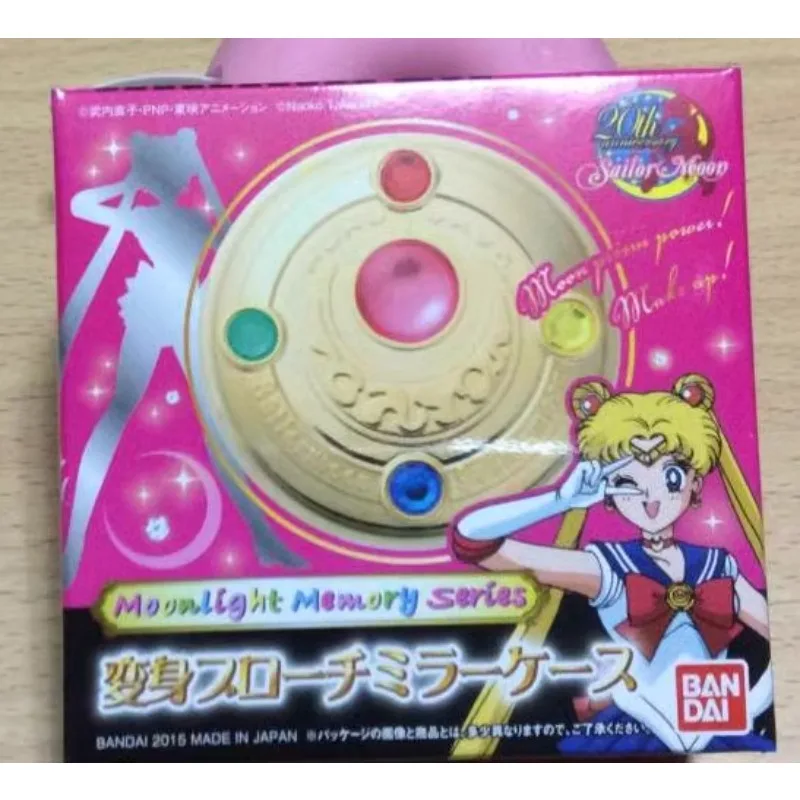 Spot BANDAI Beautiful Girl Warrior Moonlight Transformed Brooch Mirror Box Collection Anime Model Action Figure Birthday Gift