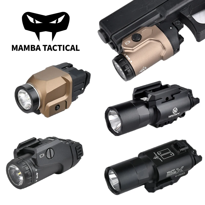 

WADSN Compact Tactical Pistol Light TL-7A LED Hanging Flashlight Fits Glock & Picatinny Rails X300 U Metal Mounted Light