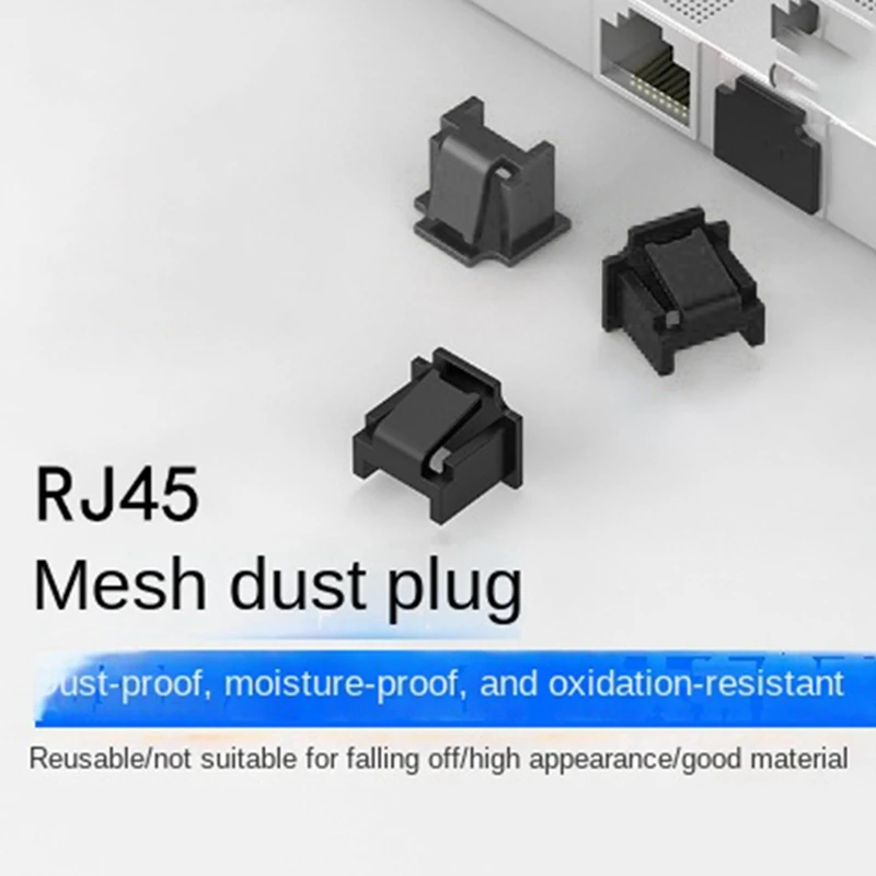 Router Switch Network Cable Interface Laptop Network Cable Dust-Proof Match Black