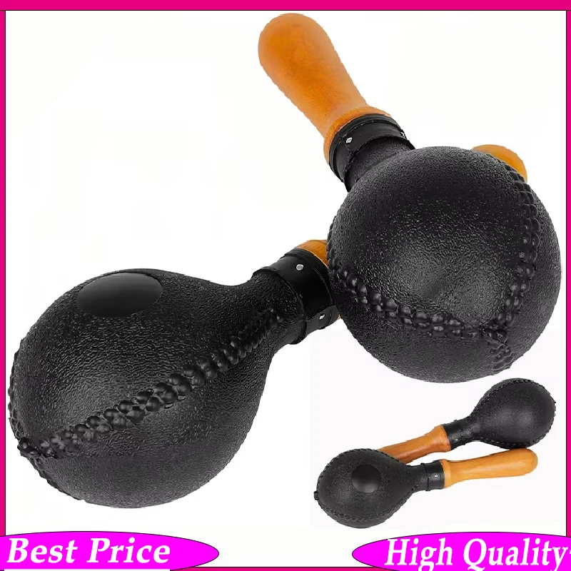 Orff Sand Hammer Rattles Percussion Musical Instrument for KTV Party Wooden Maracas Baby Shaker Toy Kids Educational Tools