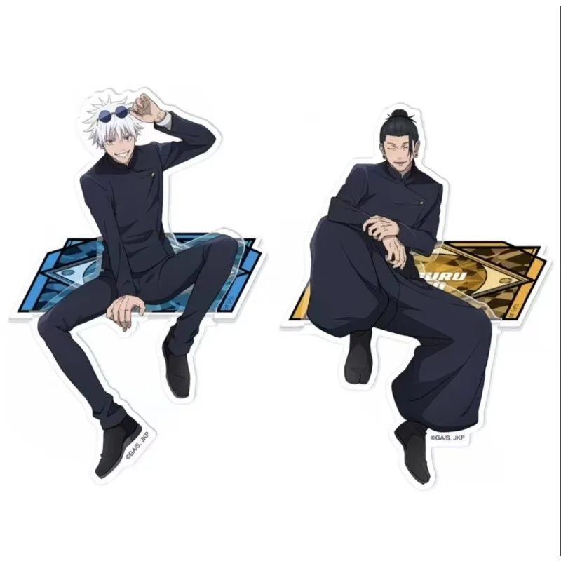 Standee de Acrílico de Jujutsu Kaisen: Gojo Satoru y Geto Suguru en Posición Sentada (Inventario Oculto, Edición Prematura) - Coleccionable de Anime