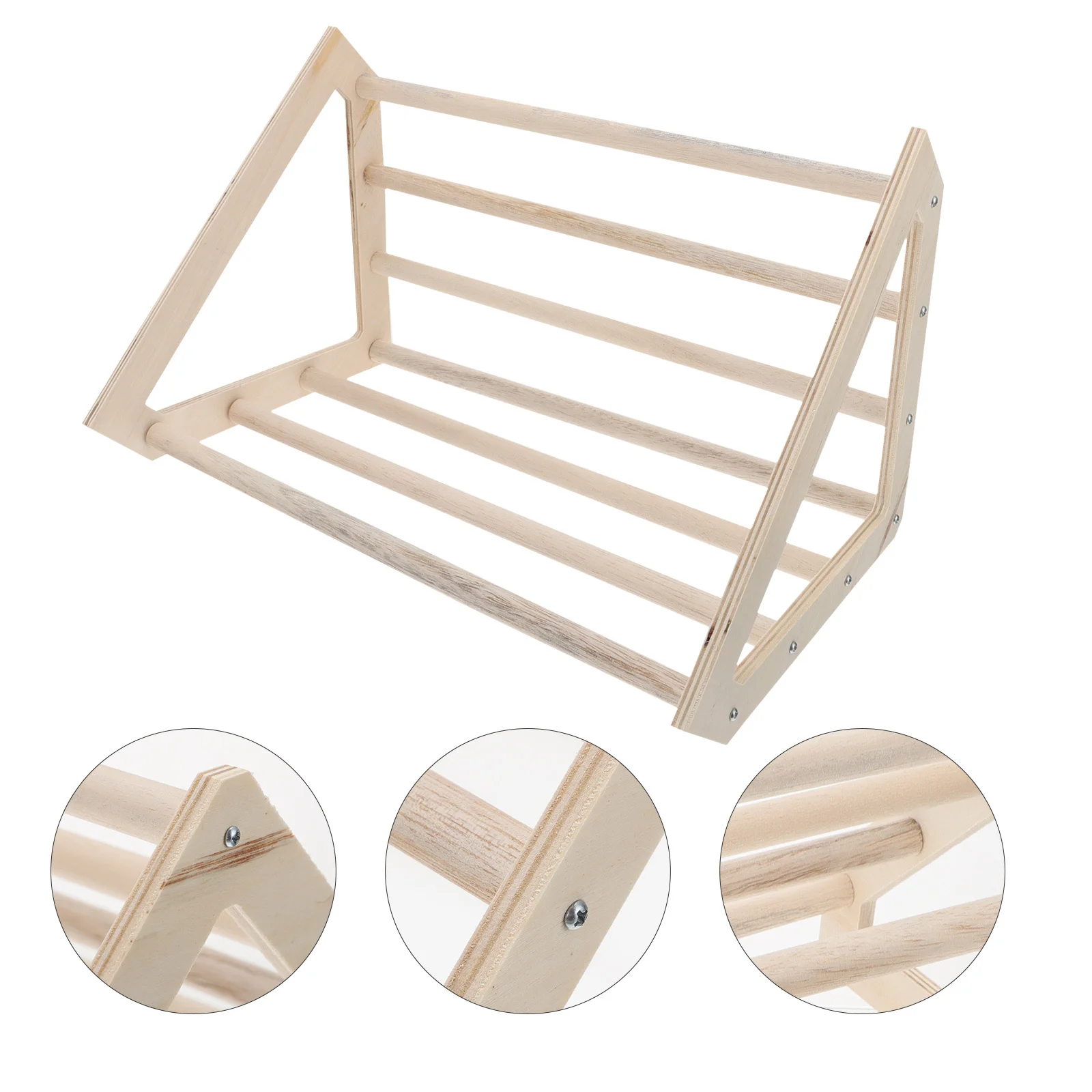

Wooden Chicken Stand Professional Parrot Perch Easy Install Pet Cage Rack Hen Rooster Chick Poultry Standing Rack