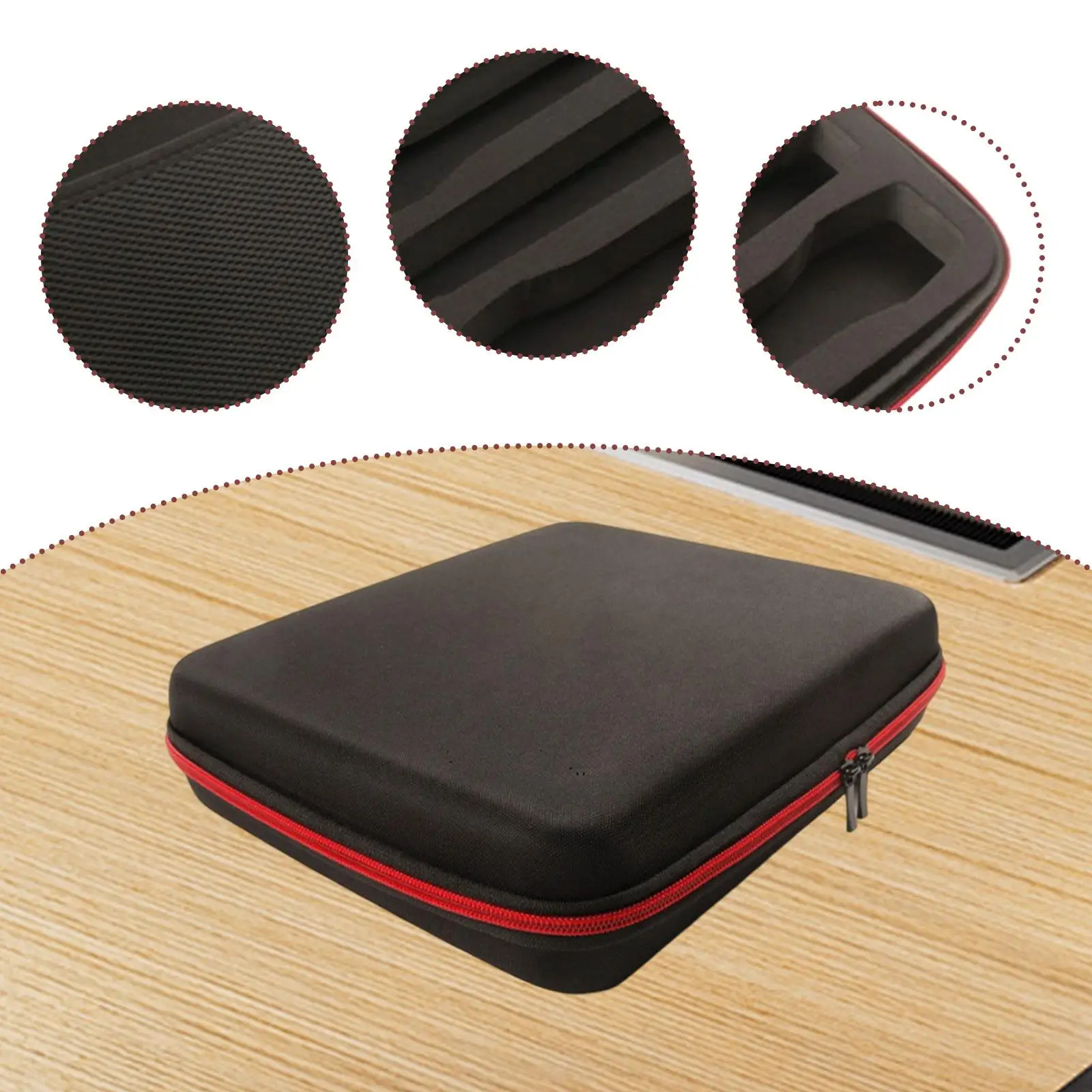 حافظة ميكروفون ذات 4 فتحات حقيبة حمل ذات هيكل صلب لنقل الغناء KTV