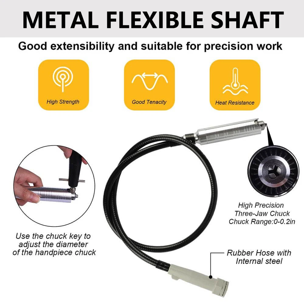 Flex Shaft Jewelry Grinder CC30 Flexshaft Grinder Hanging Motor Jewelry Polishing Machine 24000rpm High Speed Jewelry Rotary Tools Jewelry Burnishing Grinding Machine Flexible Shaft Powerful Motor