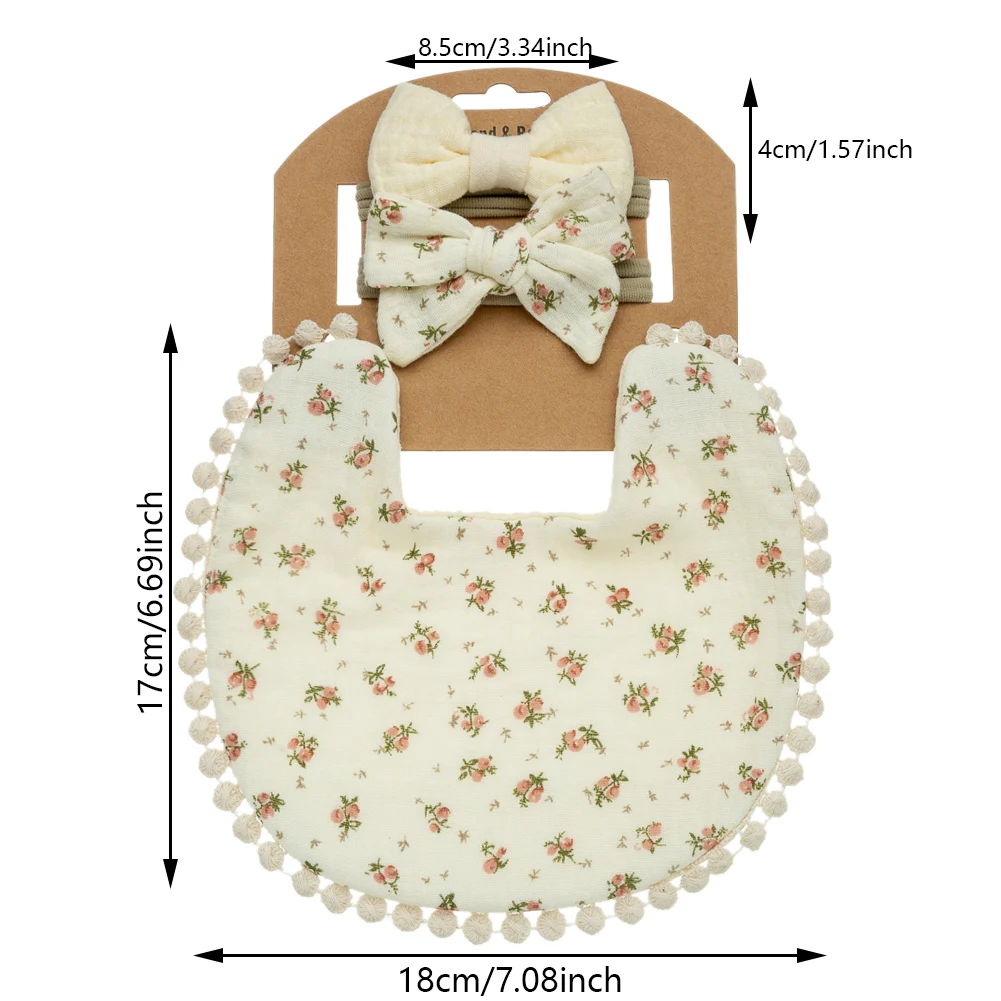 Muslin Cotton Baby Boys Girls Bibs Double Side Flower Rainbow Print Saliva Towel Infant Feeding Burp Cloth Kids Adjustable Scarf