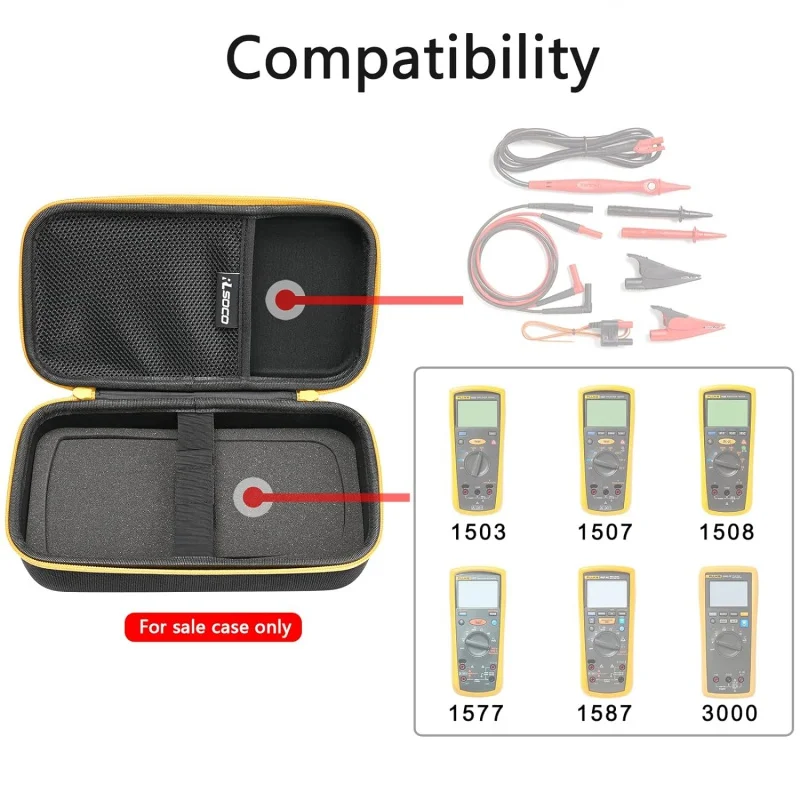 Imagem -03 - Medidor Digital de Resistência ao Isolamento Estojo Rígido para Fluke 1587 fc 1503 1508 1508 1577 e Funciona com Brymen Bm869s