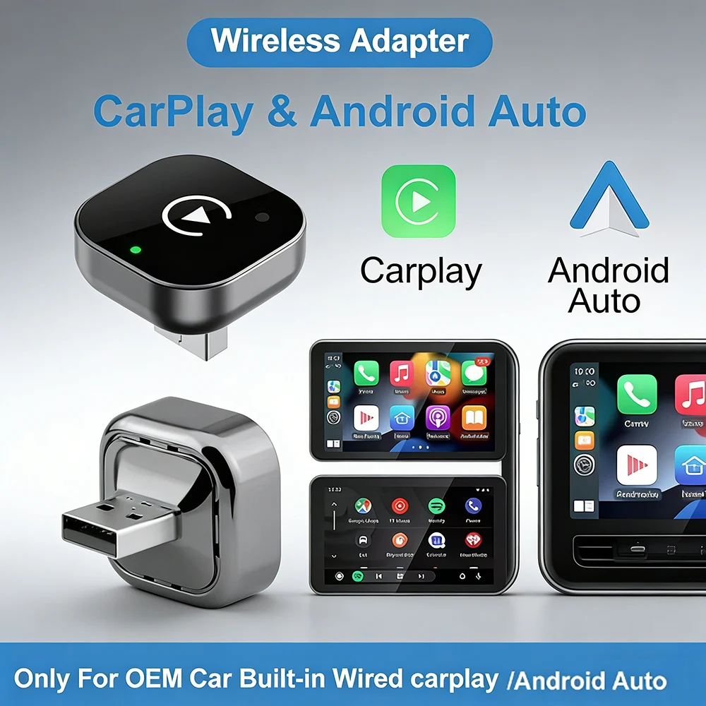 Wireless CarPlay Adapter 2026 Upgrade, Plug and Play, No Latency, Converts Factory Wired to Wireless, Compatible with iPhone 6+
