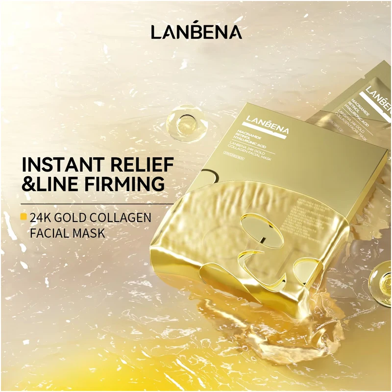 

LANBENA 24K Gold Collagen Facial Mask Moisturizing