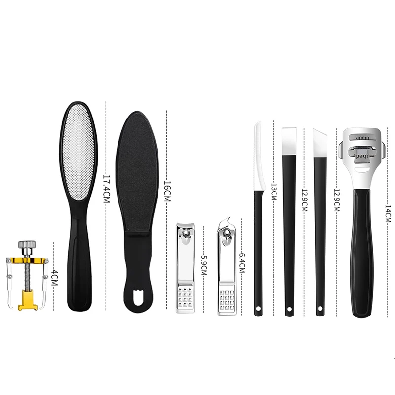 Manicure Tools Kit Pedicure Nail Clipper Cutter Set Nipper Pedicur Cuticle Scissors Ingrown Toenail Correction Podiatry Dropship