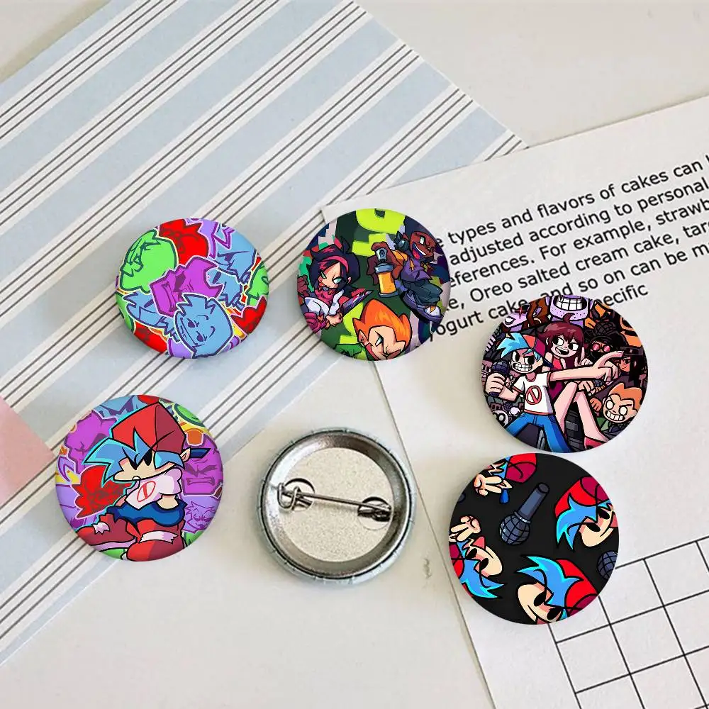 F-Friday N-Night F-Funkin Round Badges Can Be Used To Decorate Clothes And Backpack Pins