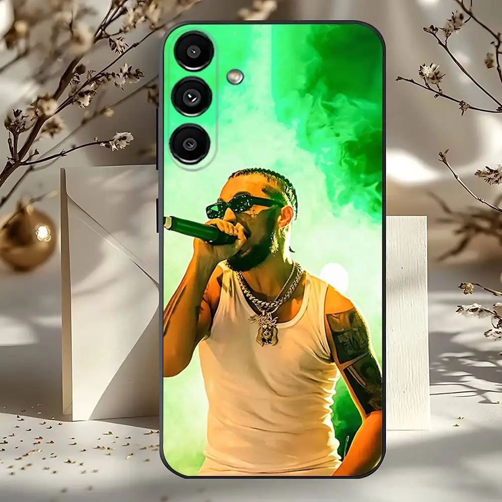 Funda de teléfono para Samsung Galaxy A73,31,32,72,41,53,52,71,22,5G,Note,J7,8,9 SINGER Jc Reyes Tour, funda negra suave