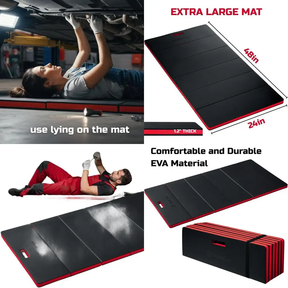 

Extra Large Thick Kneeling Pad for Mechanics, 48x24x1.2 Inch, Ideal for Working Under Cars and Ground Use