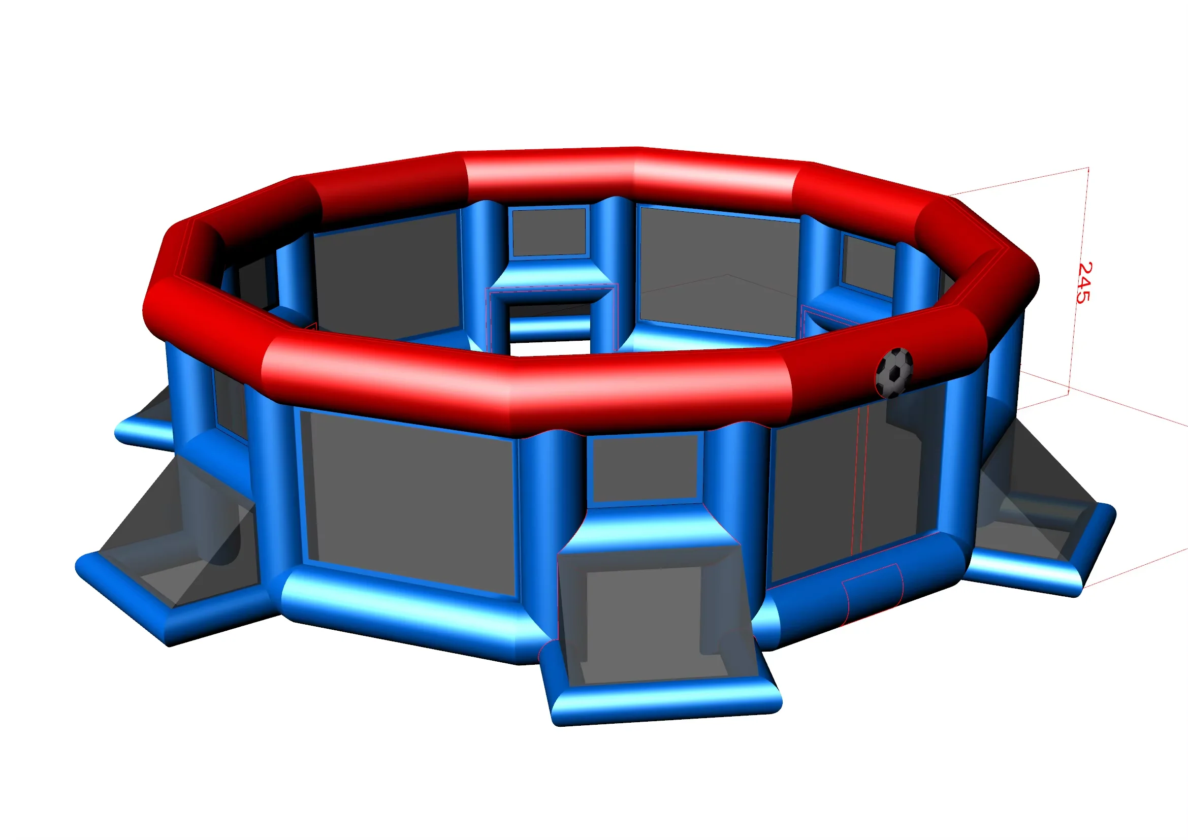 

Портативный надувной футбольный мяч с пузырьками, футбольная тренировочная арена, надувная 6-местная спортивная клетка для стрельбы с мячом