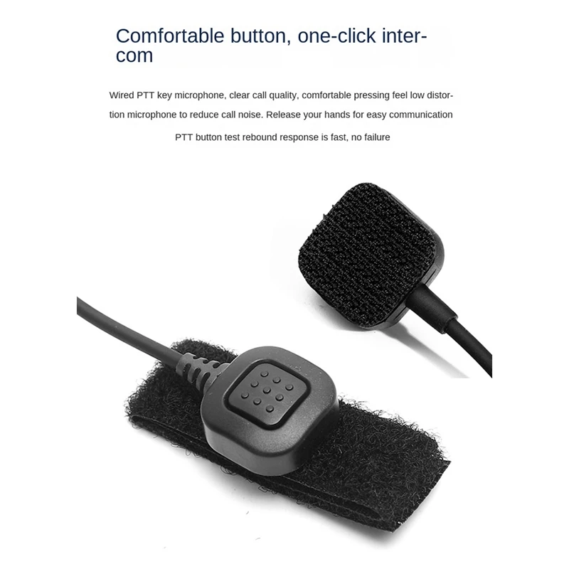 Walkie-Talkie ชุดหูฟังปรับ Laryngeal Control MIC หูฟัง PTT สําหรับ Baofeng UV-5R BF-888S