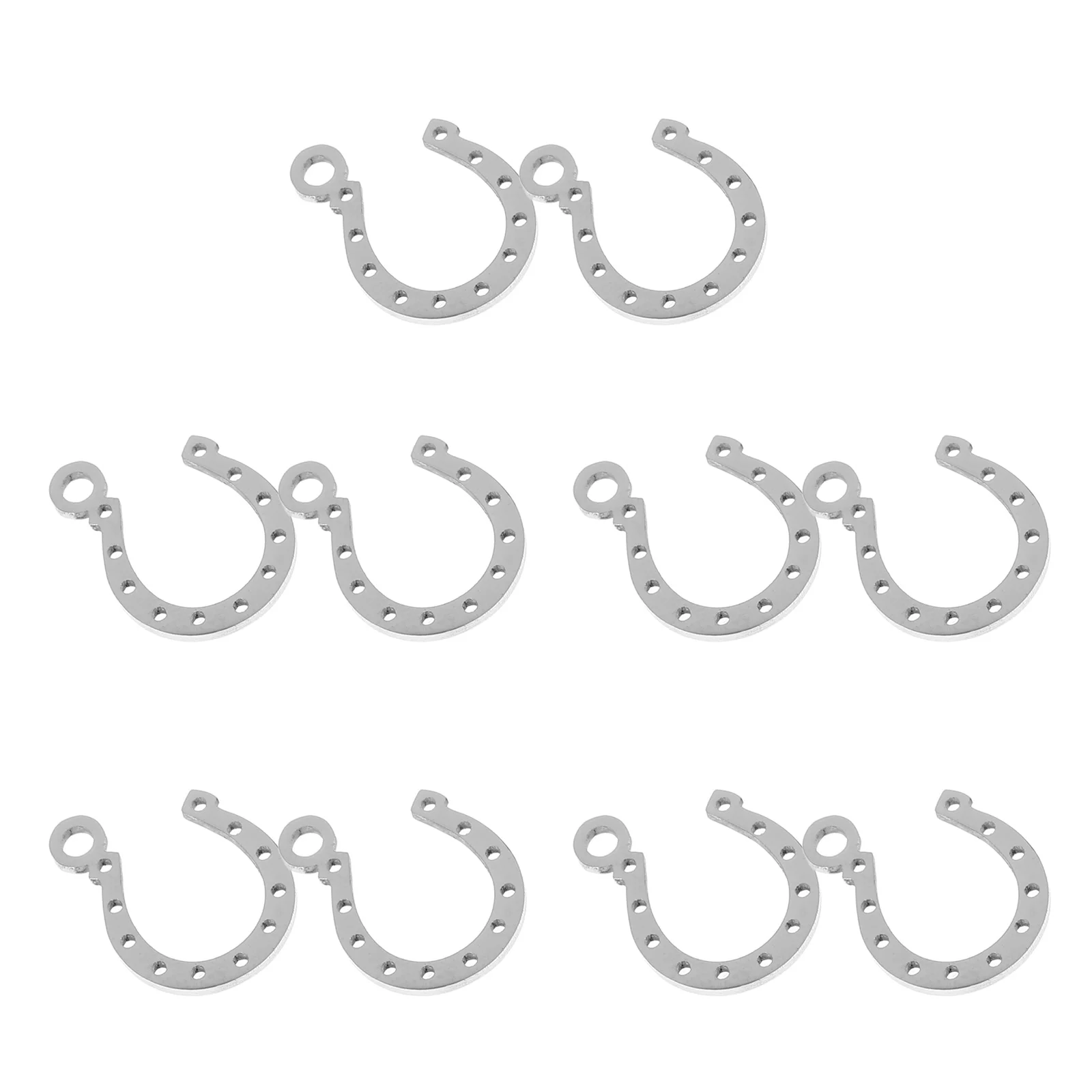 

10Pcs Horseshoe Jewelry Charms Titanium Steel DIY Pendant Set for Custom Necklace Bracelet Earrings Craft Horseshoes for Craft