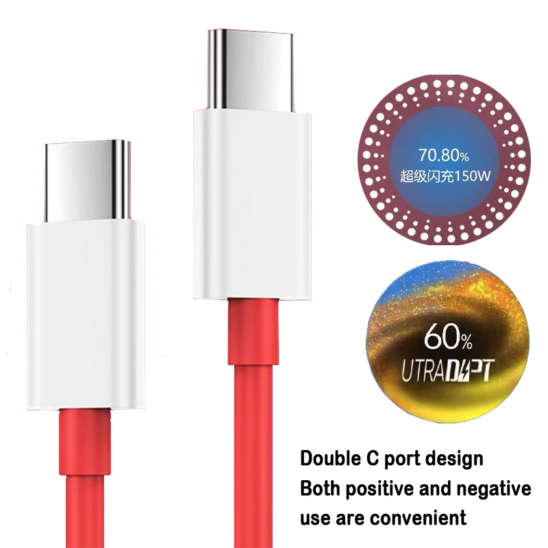150W SUPERVOOC ที่ชาร์จความเร็วสูงสาย USB Type C 8A สำหรับ Oneplus Ace Pro 10R 10T