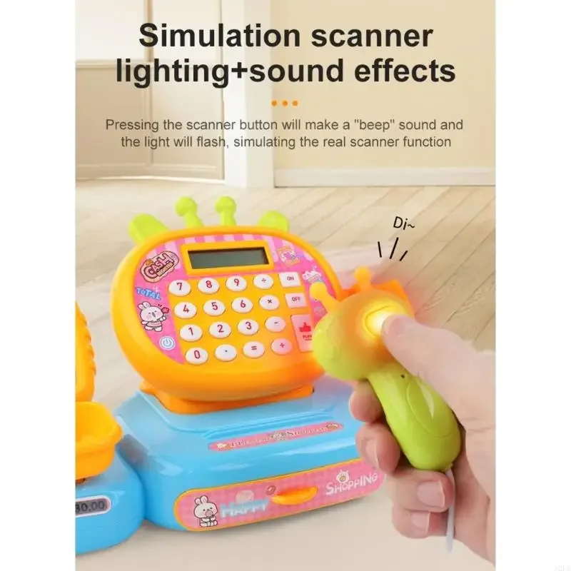บทบาทเล่นร้านขายของชำของเล่นเครื่องคิดเลขทำงานเครื่องมือพัฒนาเด็กปฐมวัยสำหรับทักษะทางสังคมอาคารอายุ 3 + 15UB
