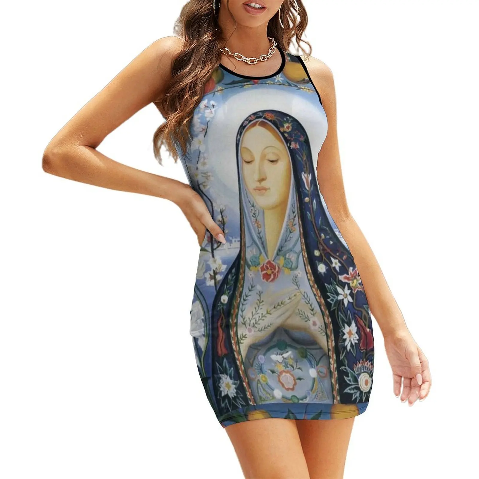 

Artwork by Joseph Stella Sleeveless Sundress summer dress woman 2025 trendy summer clothes Evening dresses