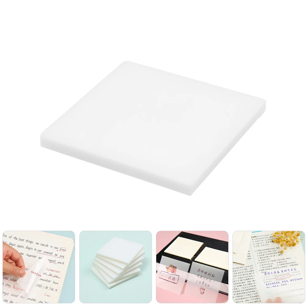 

10Pcs Transparent Matte Clear Translucent Pads Reusable Adhesive for Book Annotation Study Supplies School Office