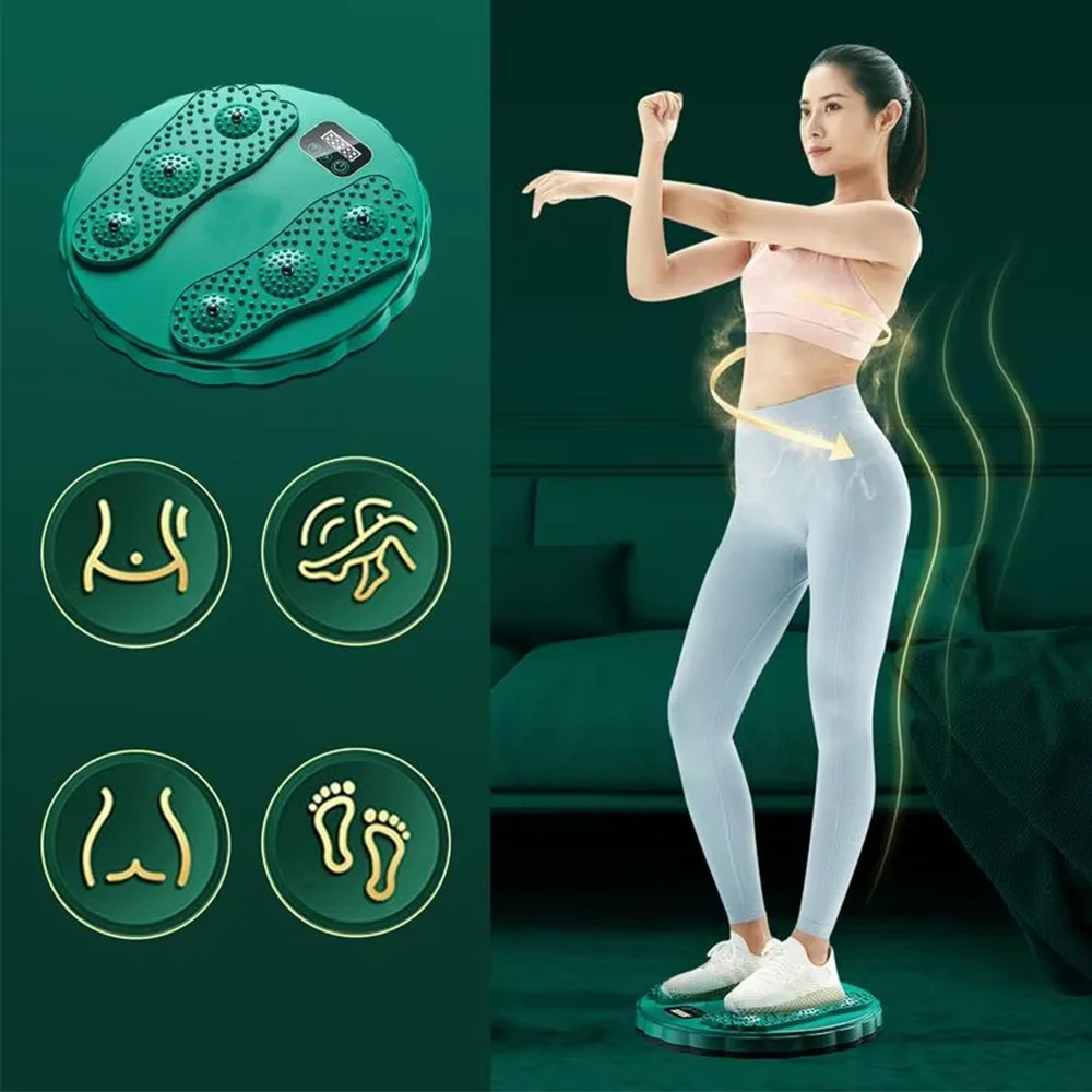 LCD Electronic Anti Slip Torque Wheel Torque Training Board with Base Silent Anti Slip Professional Fitness Bodybuilding Tool