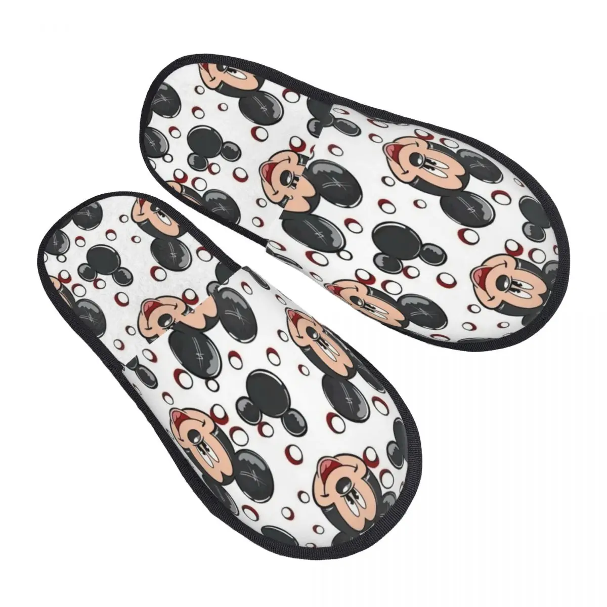 

Custom Mickey Mouse Anime Cartoon Cozy Scuff With Memory Foam Slippers Women Bedroom House Shoes