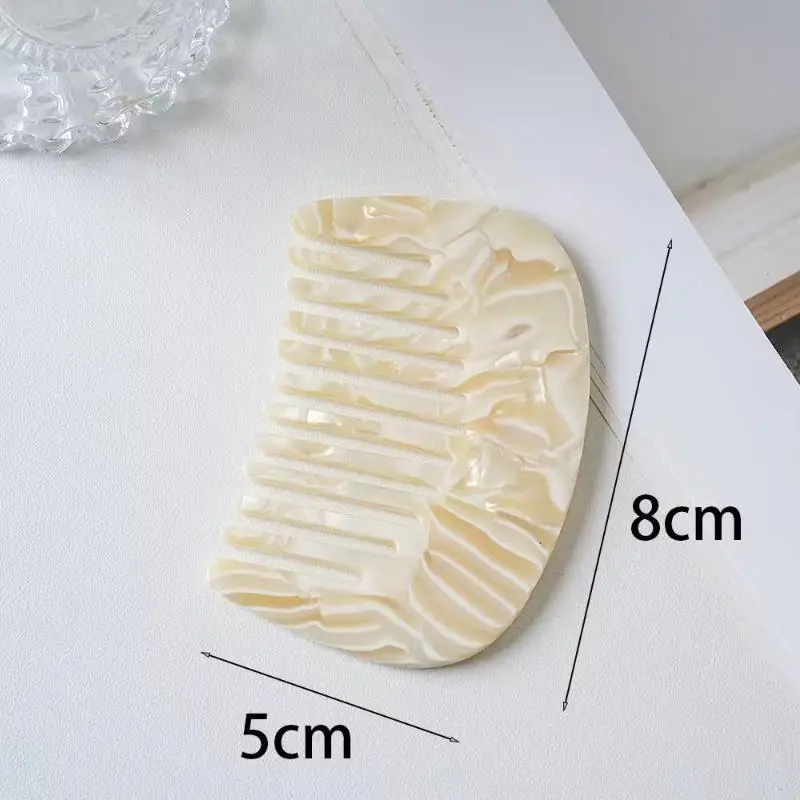 *1Pc Women Girls Retro Marbled Scalp Massage Anti-static Hairbush Portable Comb Acetate Small Hairdressing Comb Styling Tools