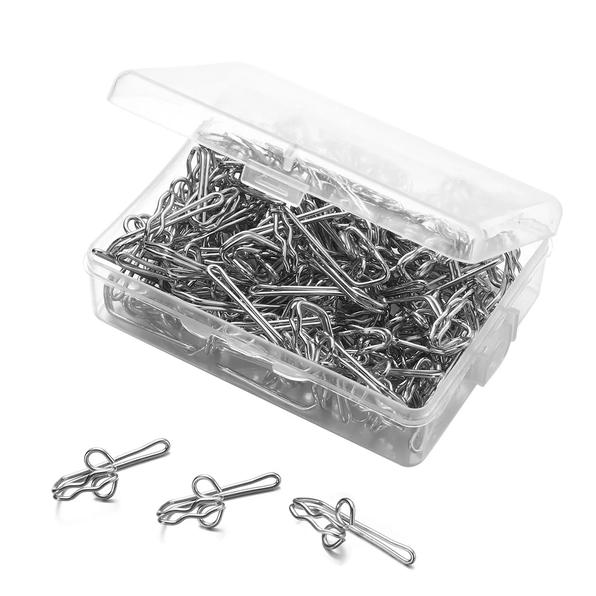 100Pcs 12x28mm Beautiful Curtain Hooks Exquisite Design Iron Wire Home Decor Silver Curtain Hook Home Decorative