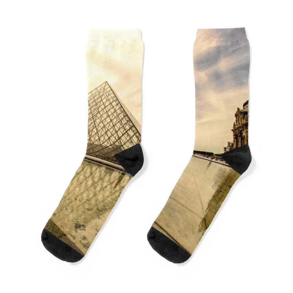 

Sun Sets at the Louvre Socks christmas gifts sports and leisure ankle designer brand Socks Male Women's
