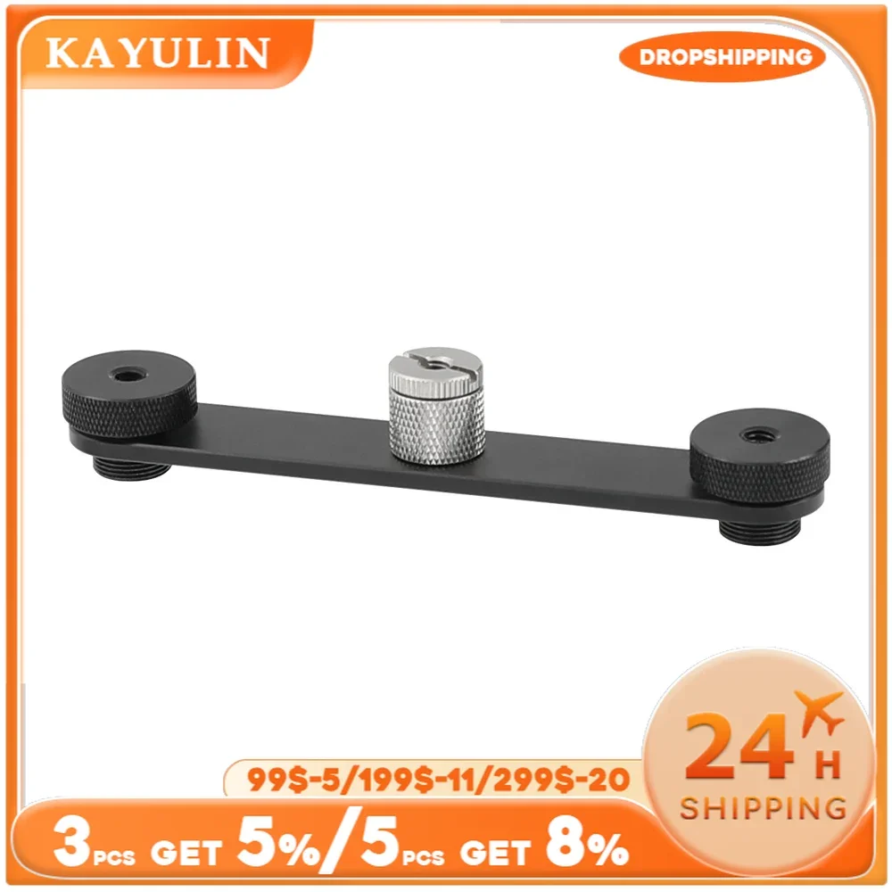 Kayulin Microfono Bar Dual Mic Supporto Doppio Microfono Staffa di T-bar