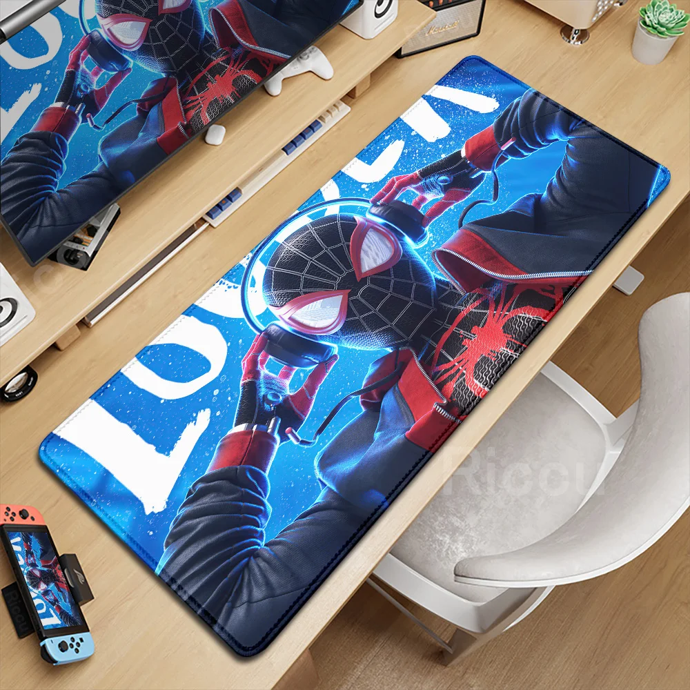 Large Mousepad Anime Spider-Mans Pc Gaming Accessories 400x900mm Computer Table Game Cabinet Deskmat Lock Edge Keyboard Mausepad