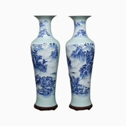 

Ceramic high-end hand-painted floor-to-ceiling vase living room, hotel villa, Chinese decoration, opening ornaments, gifts