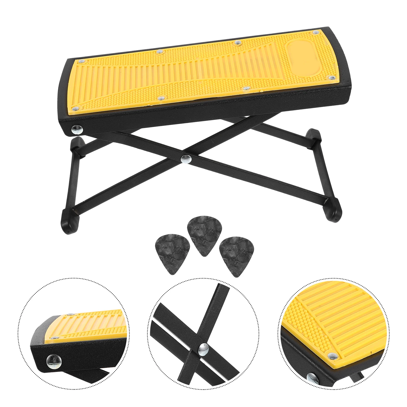 

Guitar Pedal Metal Folding Footstool Adjustable Angle Lightweight Portable Guitar Parts Accessory For Performance Foot Support