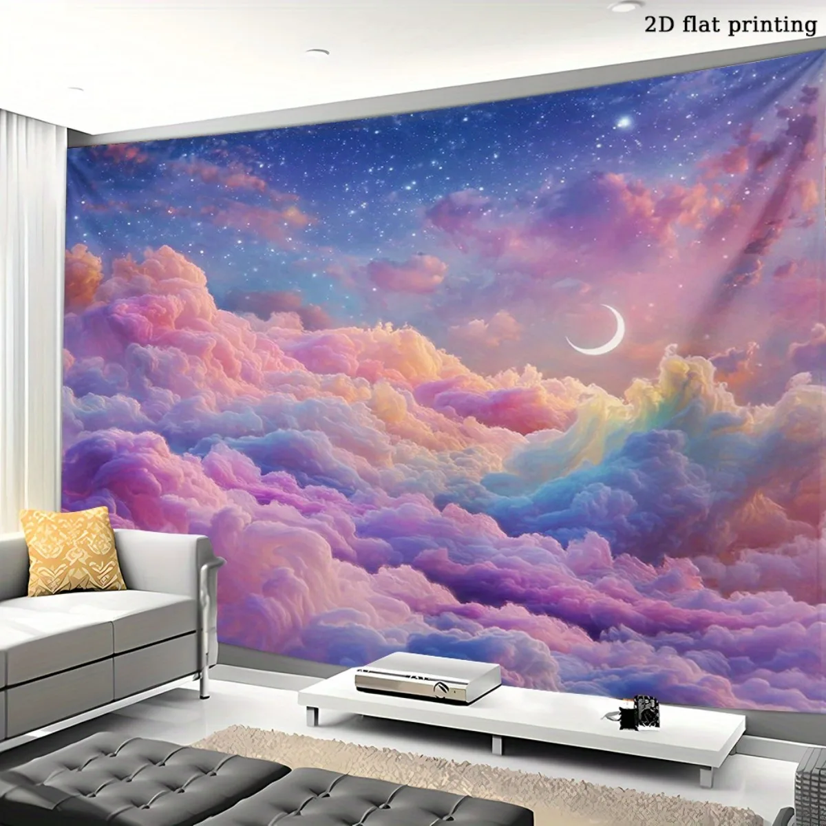 Cosmic Galaxy Cloud Mural Wallpaper Room Decoration Tapestry Polyester Abstract Space Sky Landscape Artwork  Living Room Bedroom