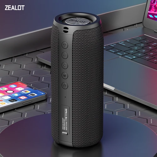 ZEALOT-S51 TWS Altavoz Bluetooth portátil Subwoofer de graves inalámbrico altavoces exteriores impermeables Subwoof altavoz caja soporte TF