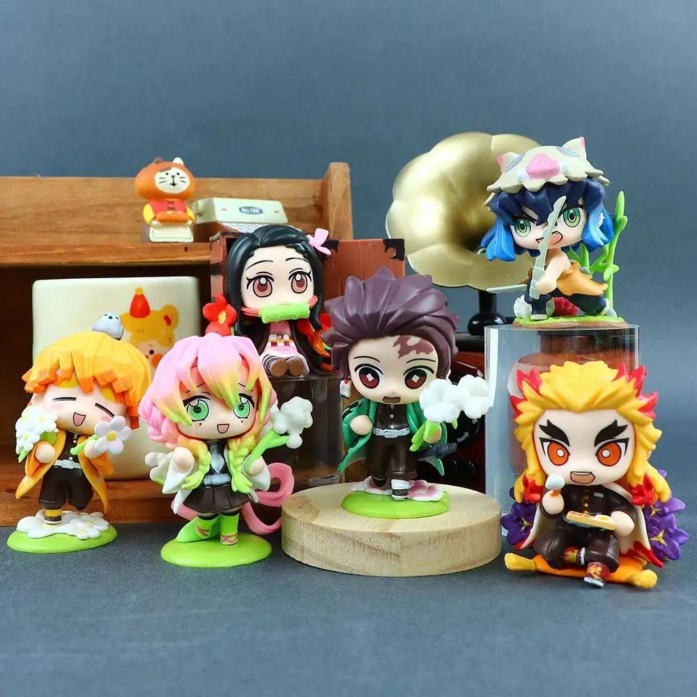 Tanjiro Kamado Nezuko Anime Cartoon Figur Blind Box Kreative Personalisierte Sammlerfigur Modell Ornament Überraschungsgeschenk