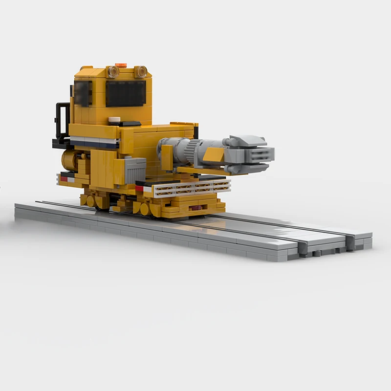 City Car Model MOC Building Bricks Engine-Powered Rail Snow Blower Modular Technology Gifts Holiday Assemble Children Toys Suit