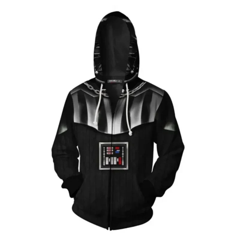 ♥ Sudadera con capucha de disfraz de Halloween, sudadera de robot R2-D2, Darth Vader, Storm Trooper, chaqueta con cremallera, talla M, nueva 2026, ropa sorpresa