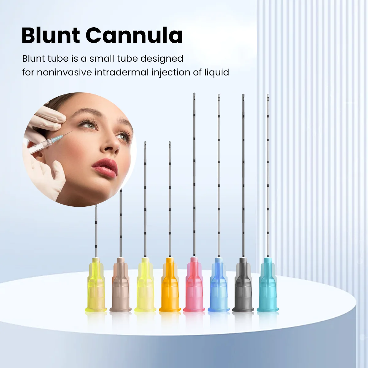 10-100PCS Korea Highly Flexible Blunt Cannula 18G 22G 23G 25G 27G 30G Separate Package Blunt Micro Tip Cannula for fillers