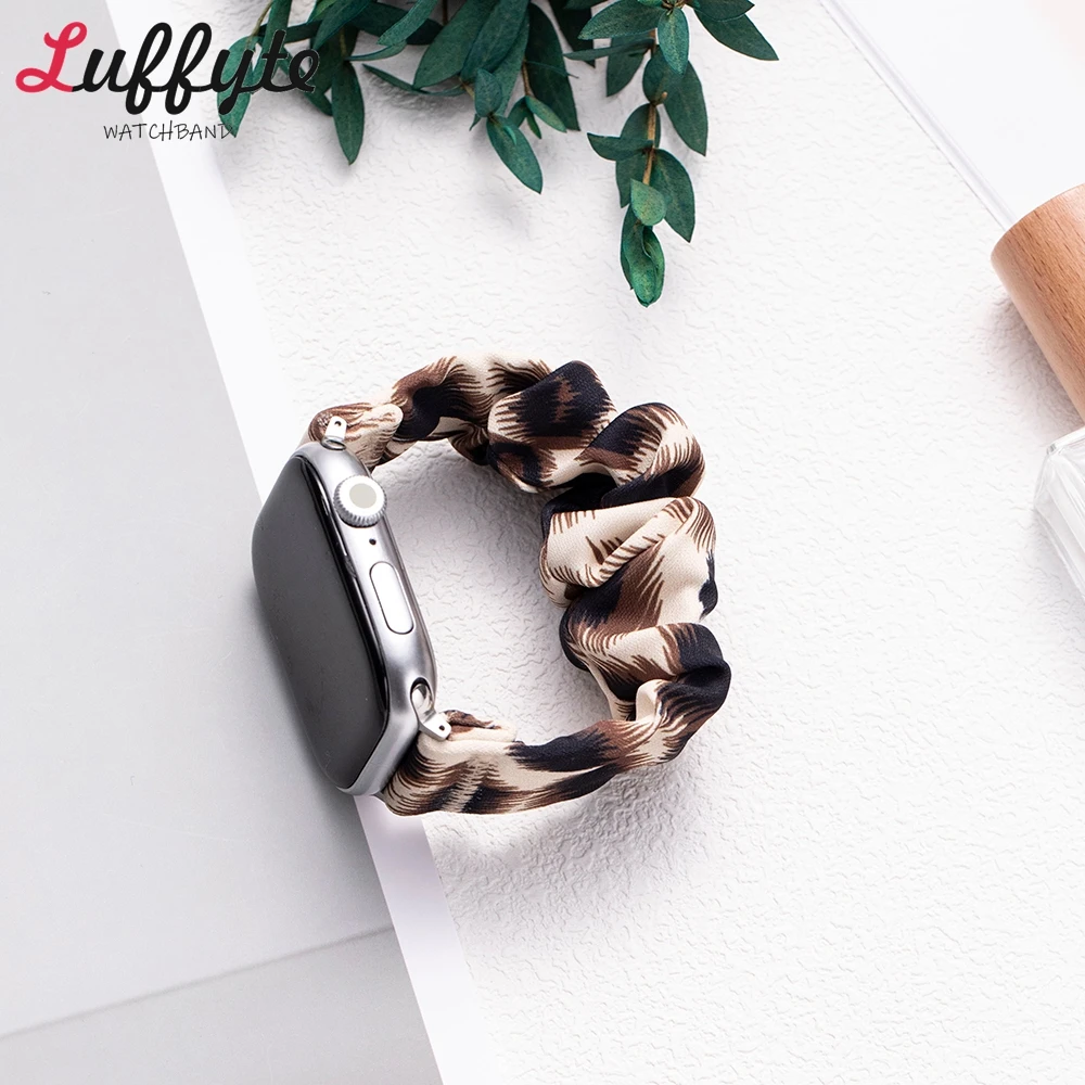 حزام قماش مرن مطبوع لطيف لساعة أبل سلسلة 1-10 SE أساور المعصم لساعة iWatch 49/46/45/44/42/41/40/38 مللي متر #5