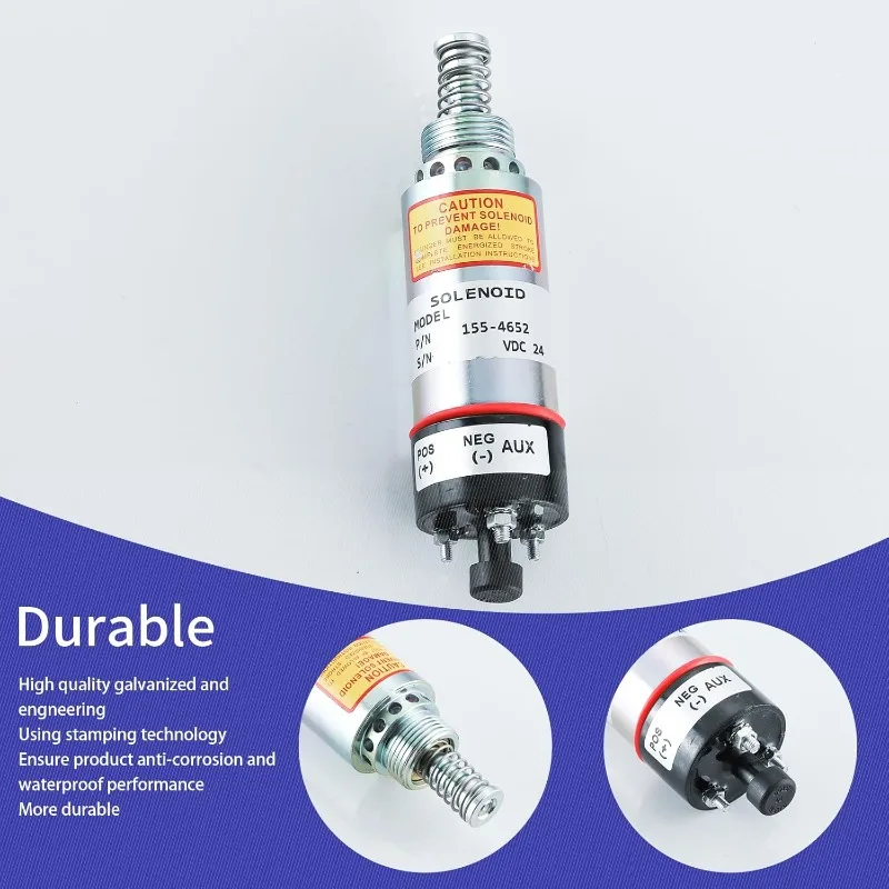 155-4652 8C-3663 para motor 3114 3116 3126 Solenóide de desligamento de combustível E320B E325B E325C E325CL Escavadeira solenóide de desligamento de combustível