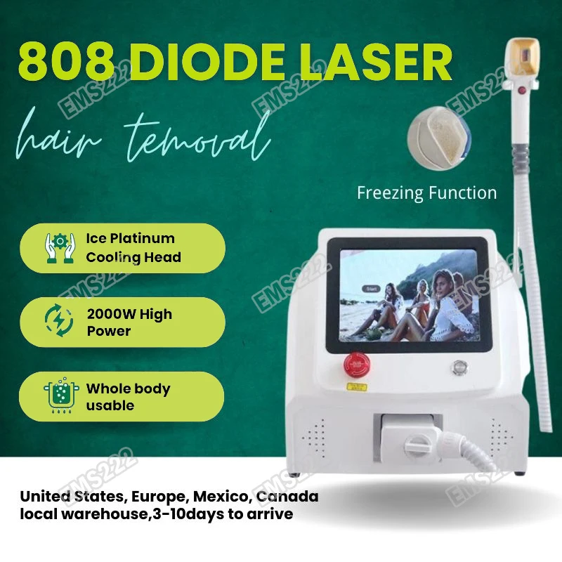 

3 Wavelengths Diode Laser Hair Removal Professional Hair Removal 755 808 1064nm Painless Penetration Machine Skin Regeneration