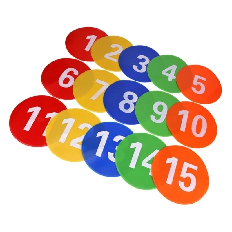 علامات قرصية لأرضيات الملاعب والأنشطة الرياضية لتدريبات كرة القدم في الأماكن المغلقة والمفتوحة