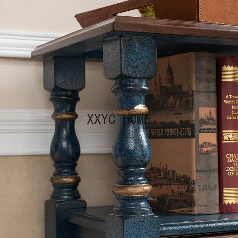 Libreria in legno massello Soggiorno Scaffale da pavimento semplice Scaffale multistrato