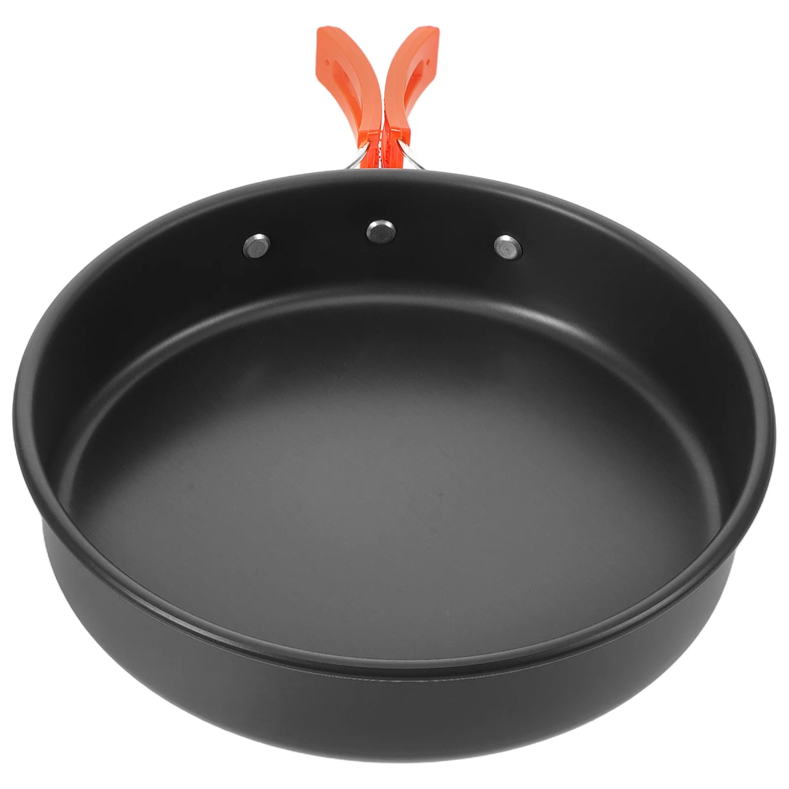 

1pc Camping Frying Pan Nonstick Aluminum Alloy Skillet Lightweight Portable For Outdoor Cooking Egg Steak Backpacking Hiking