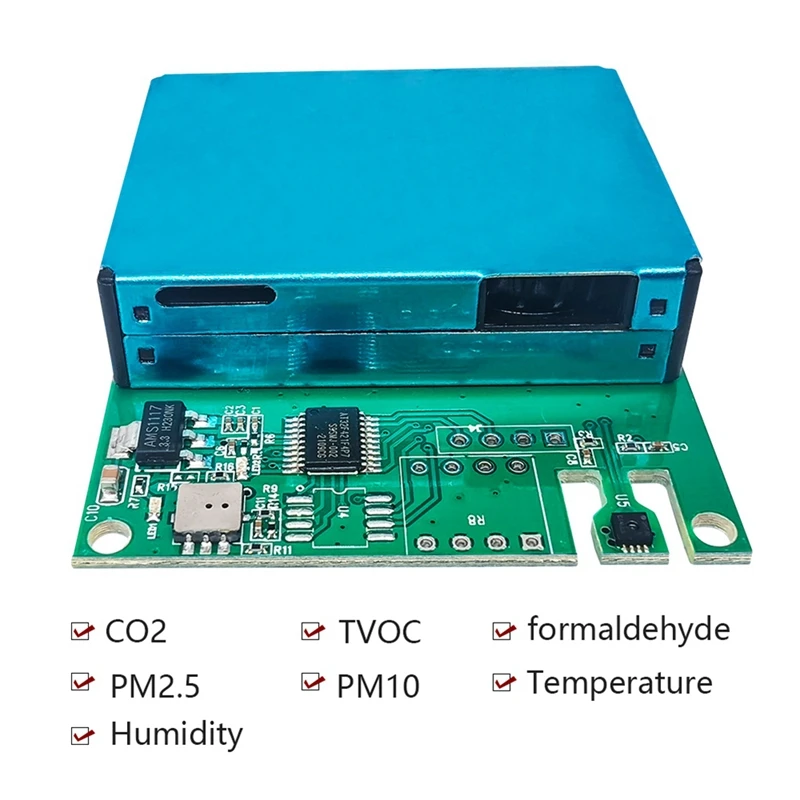 A16R-CO2 Formaldehyde Temperature And Humidity TVOC PM2.5 Detection Air Quality Sensor RS485 Output M702B