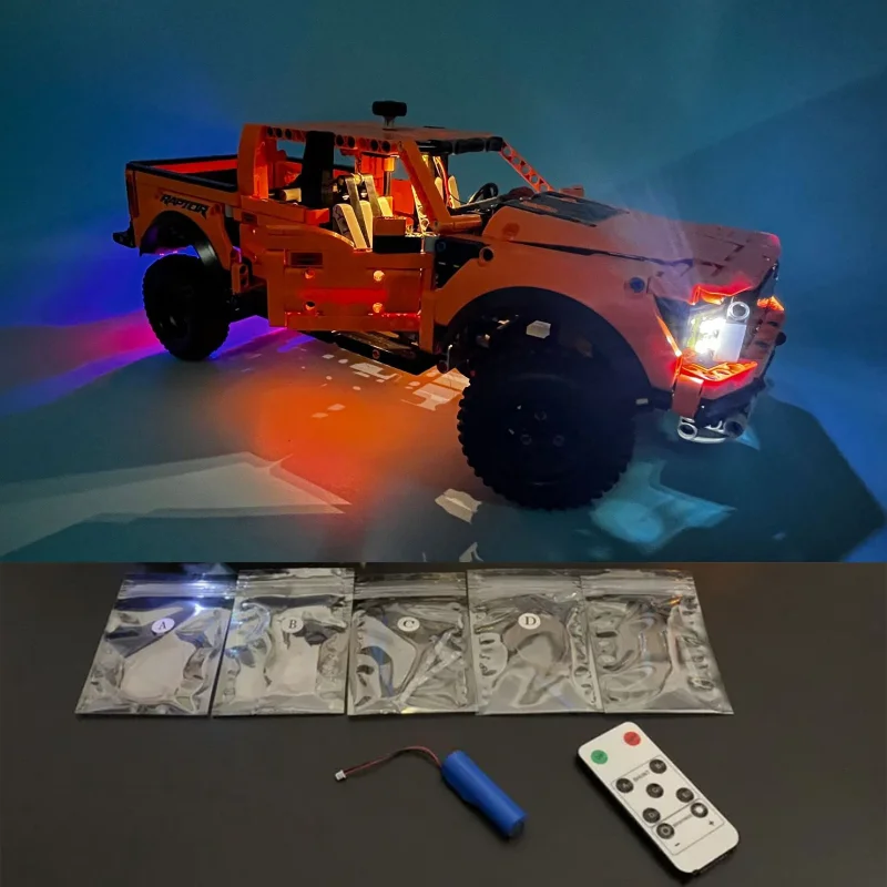 

LED Light Kit For 42126 F-150 High Tech Vehicle Raptor Pickup Car Building Blocks Bricks Educational DIY Toys Lamp Set No Model