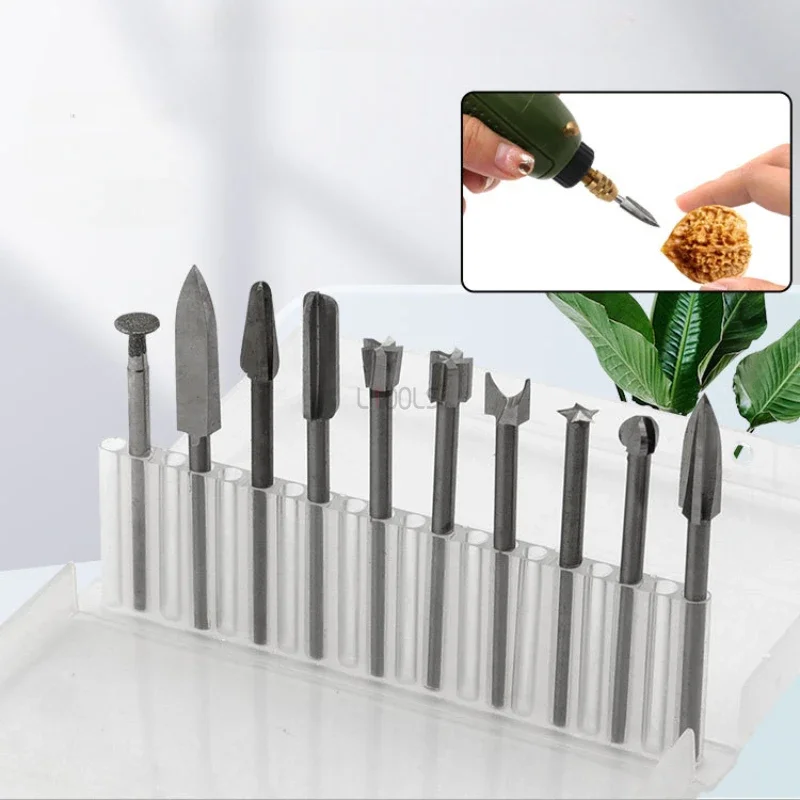 

10pcs Electric Woodworking Carving Knife with Sharp Blade Wood Root Carving Slotting and Casting Wooden Knife Woodworking Tools