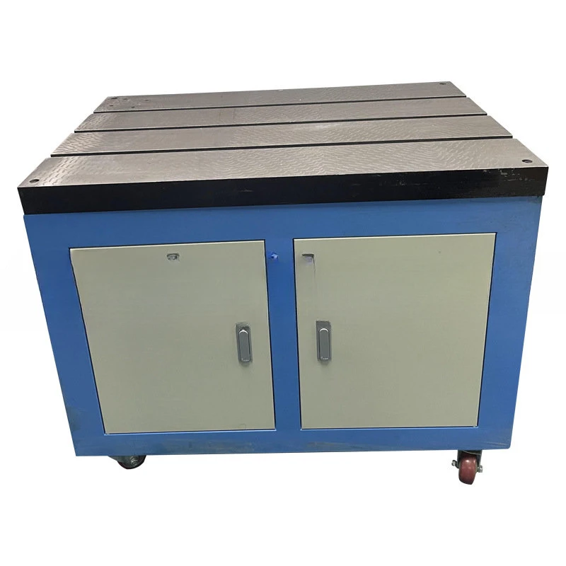 Electric Tapping Machine Workbench Mobile Tapping Machine Special Tool Cabinet with Drawers T-shaped Slot Cast Iron Platform